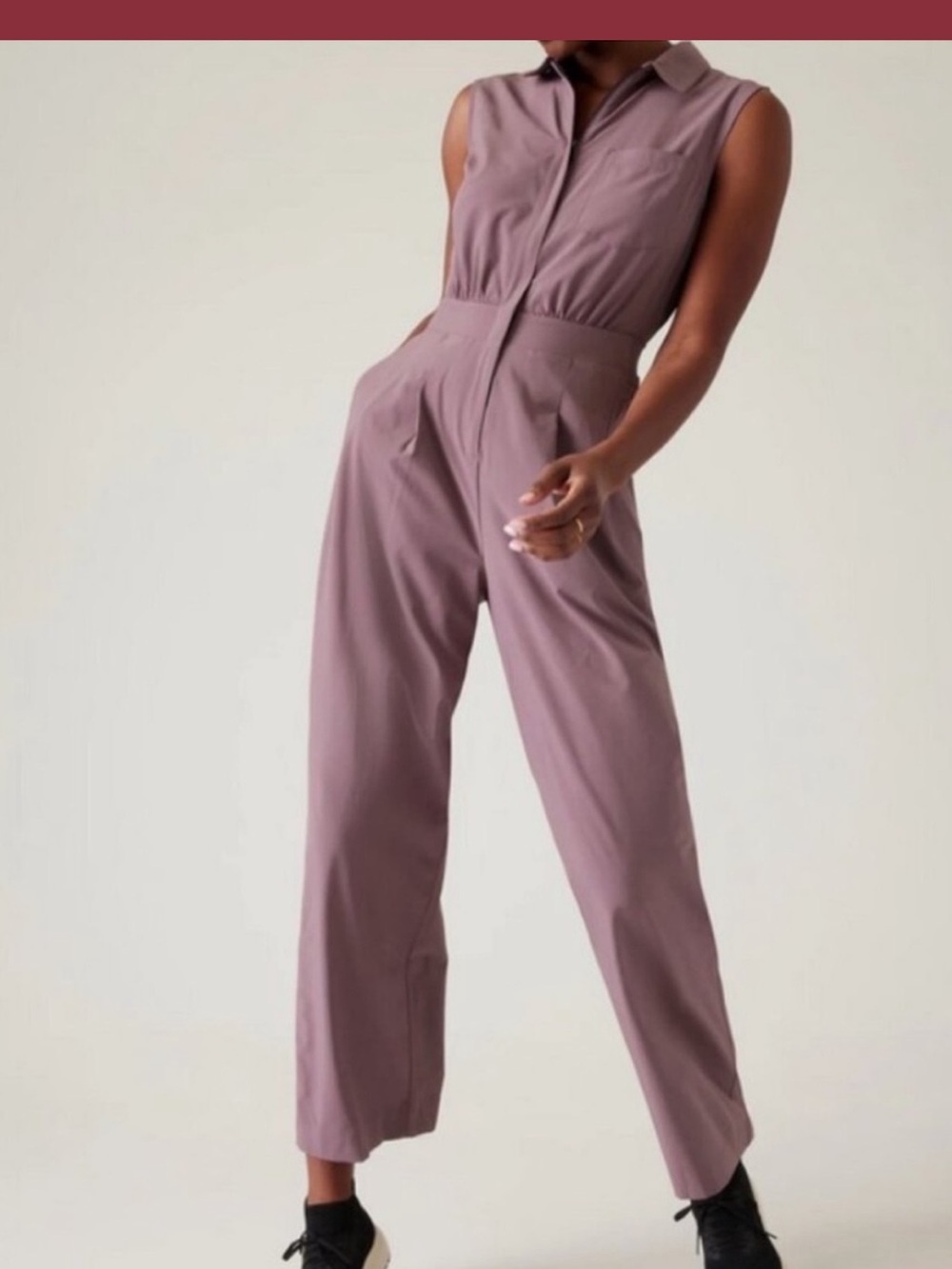Athleta Dusty Rose Sleeveless Jumpsuit